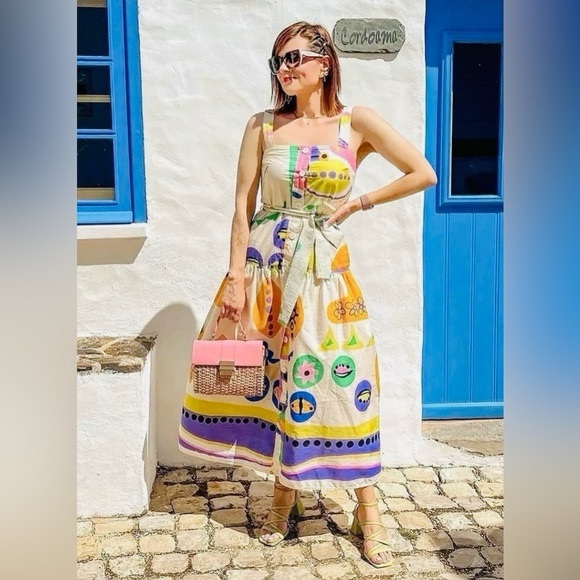 ZARA ~ PRINTED MIDI DRESS - Picture 12 of 17